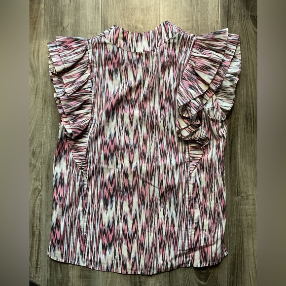 Magali Pascal Ruffled V-Neck Blouse  XS - Picture 5 of 5